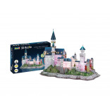 QUEBRA CABEÇA 3D PUZZLE CASTELO DE SCHLOSS NEUSCHWANSTEIN COM LED REVELL KIT PARA MONTAR 128 PEÇAS REV 00151